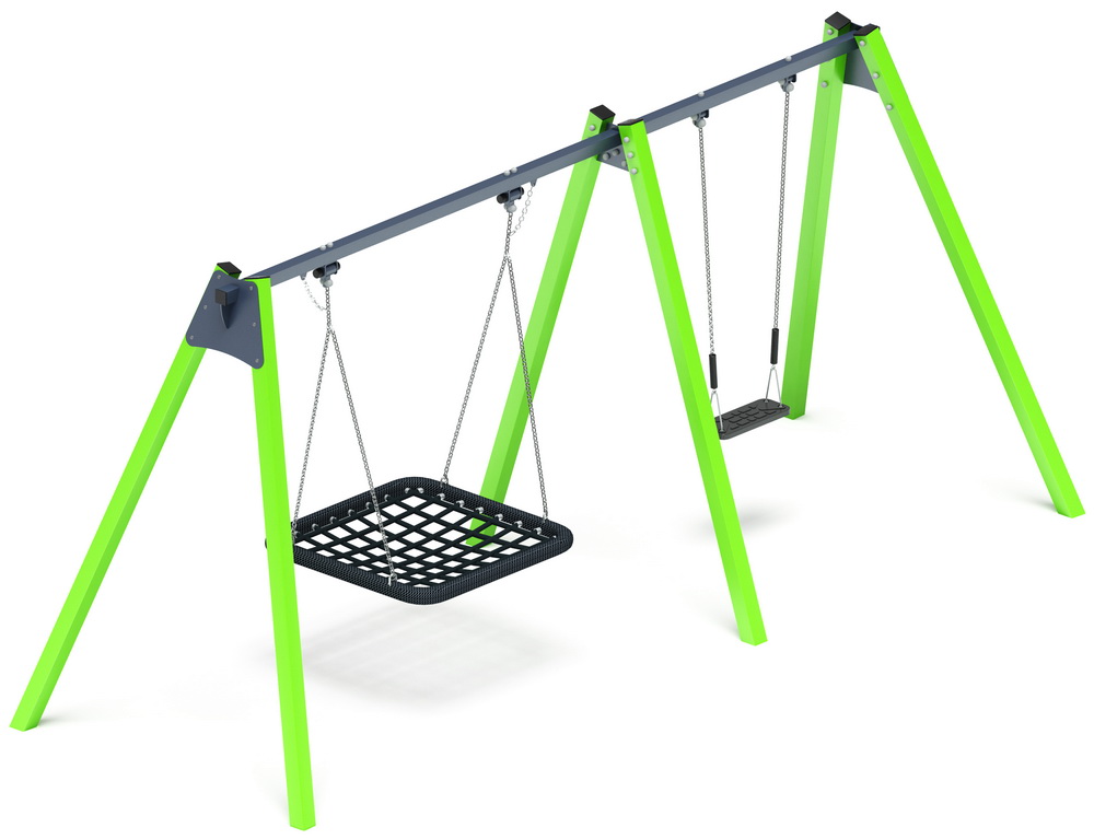Качели М2 двойные ИО 12.06.03.01-02 (зеленые)