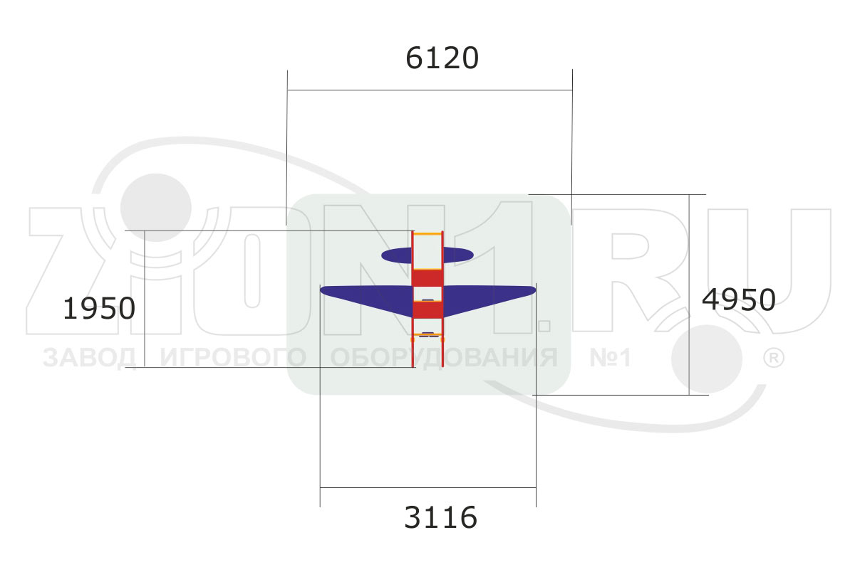 Игровой макет ZION Самолет (ИМ026)