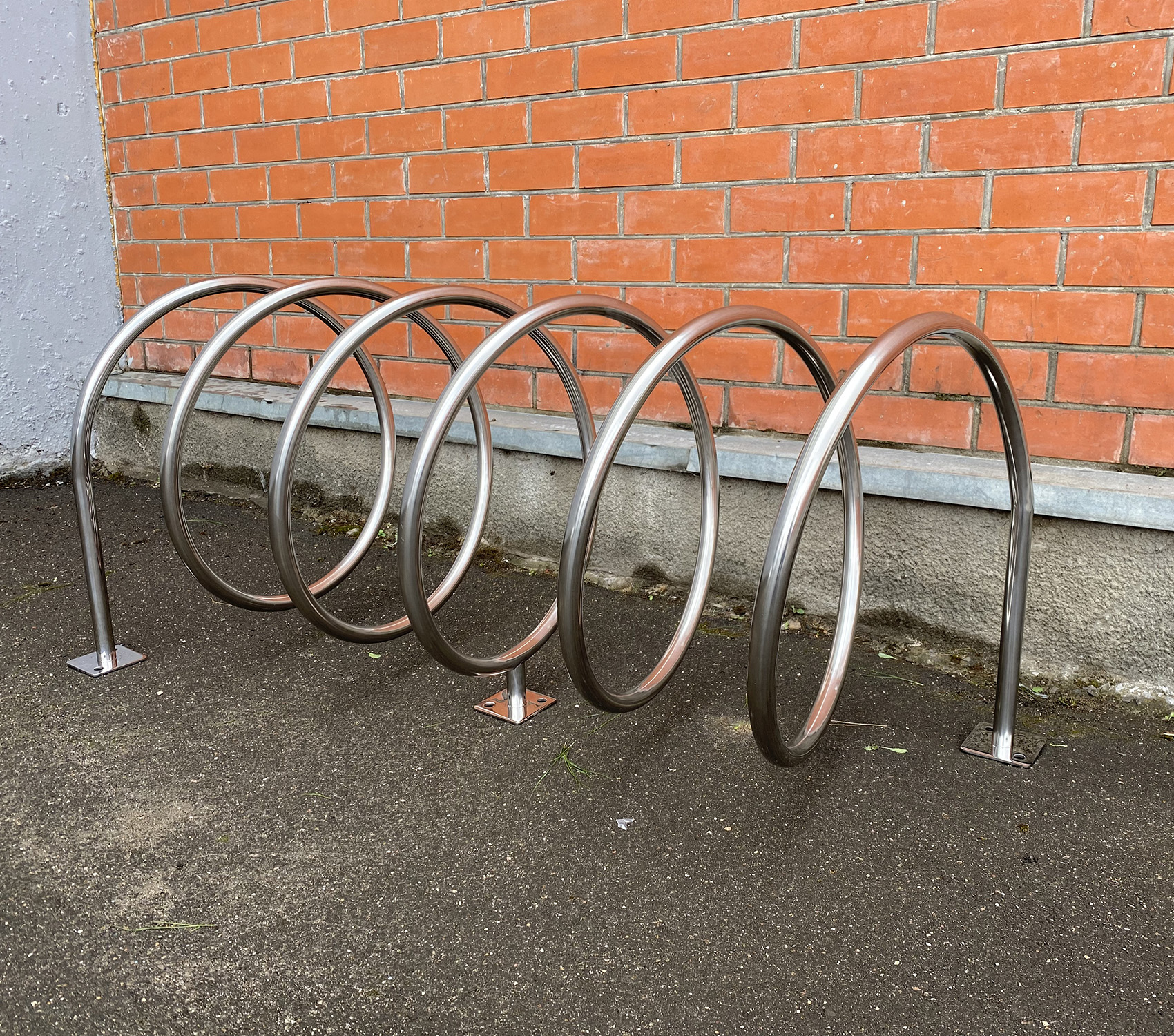 Велопарковка 7-ми местная Air Gym «Спираль» из нержавейки