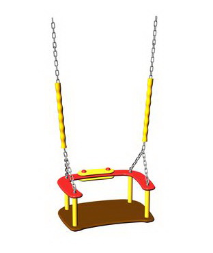 Cиденье для качелей ZION со спинкой и цепями (К045)