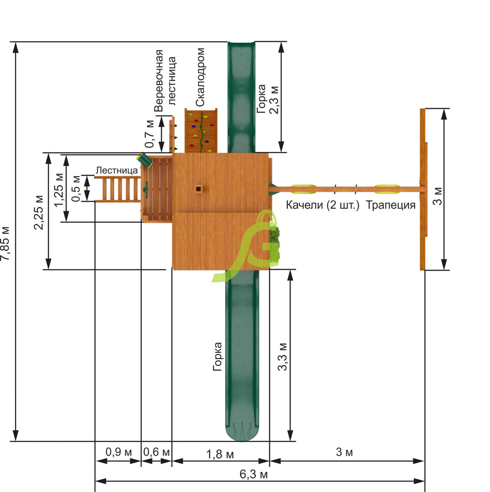 Детская площадка IgraGrad Великан 2 (домик)