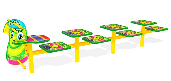 Скамейка детская разновысокая ZION Гусеница (СП204)