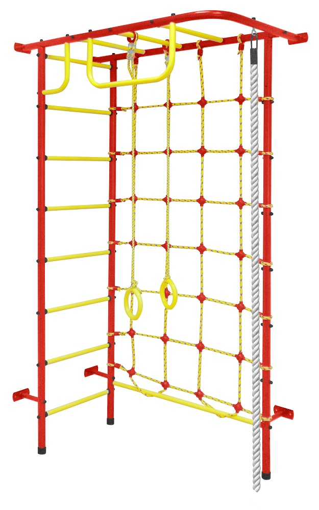 Детская шведская стенка Пионер 8 сине/жёлтый