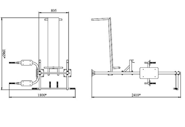 Уличный атлетический комплекс с турником Air-Gym YSK9