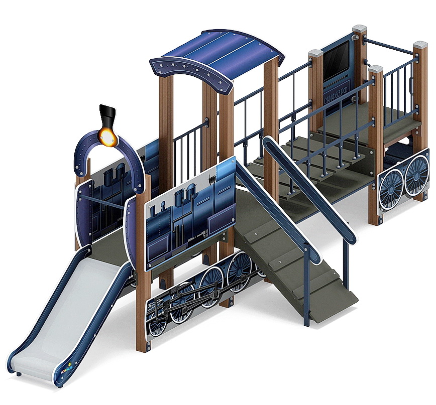 ПАРОВОЗИК детский игровой комплекс ДИК 1.03.5.01-15 (H=750)