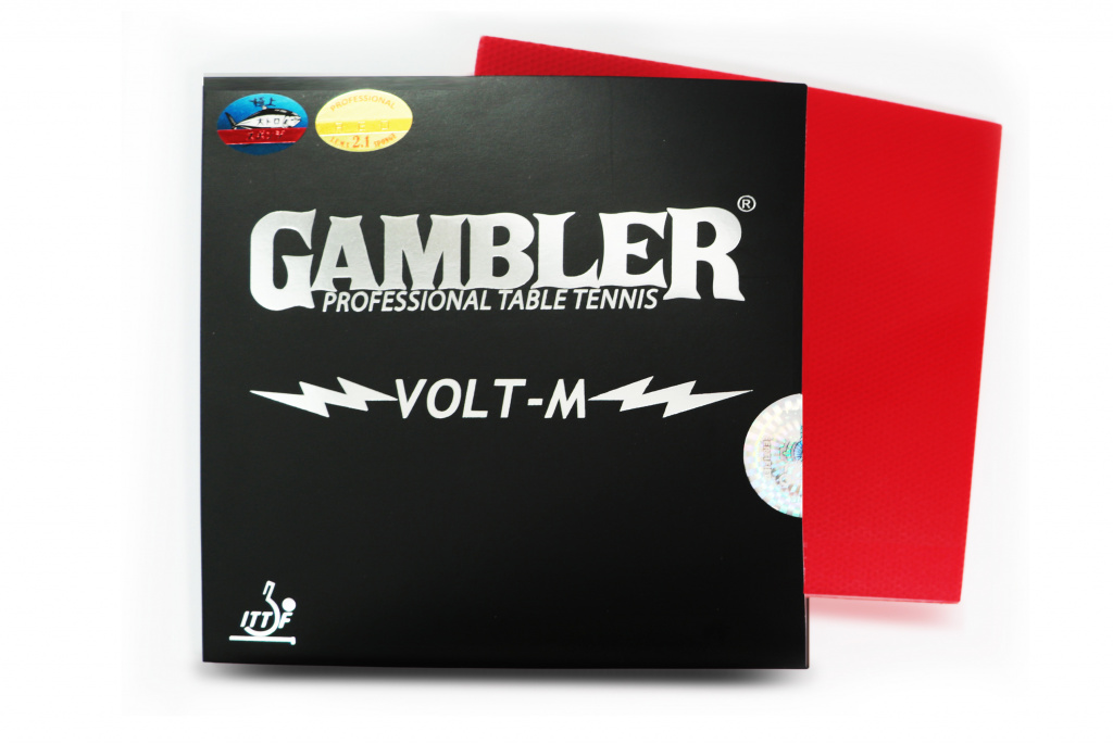 Накладка на ракетку для настольного тенниса GAMBLER Volt m hard 2,1 red
