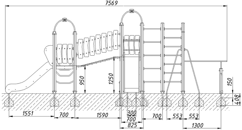 Детский игровой комплекс ZION Уссурийский тигр (КД087)