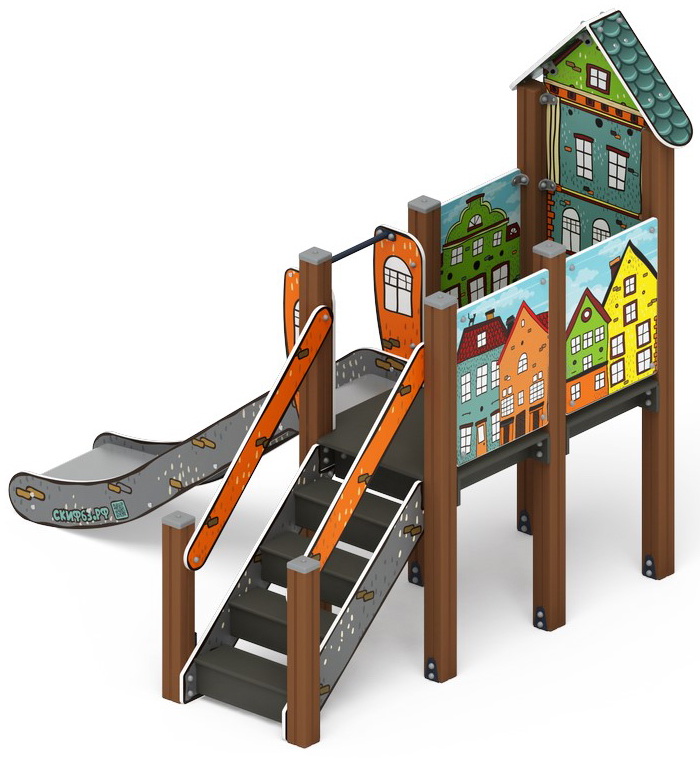 Горка с Домиком (Город) (Н=900) ИО 41.01.05-01