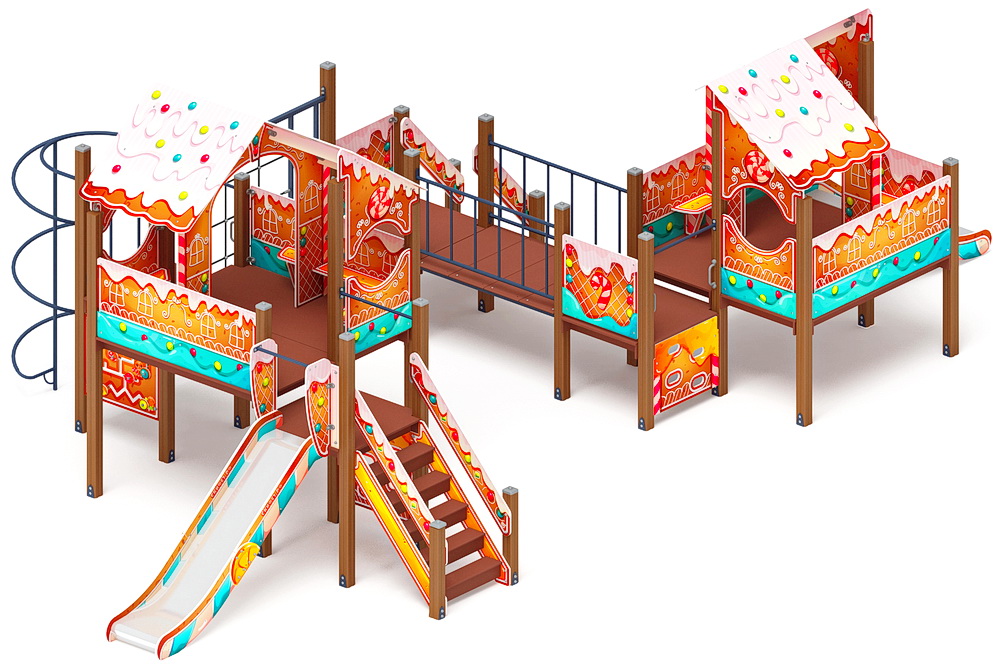 ТЕРЕМОК детский игровой комплекс ДИК 2.07.03-02 (H=1200, H=750)