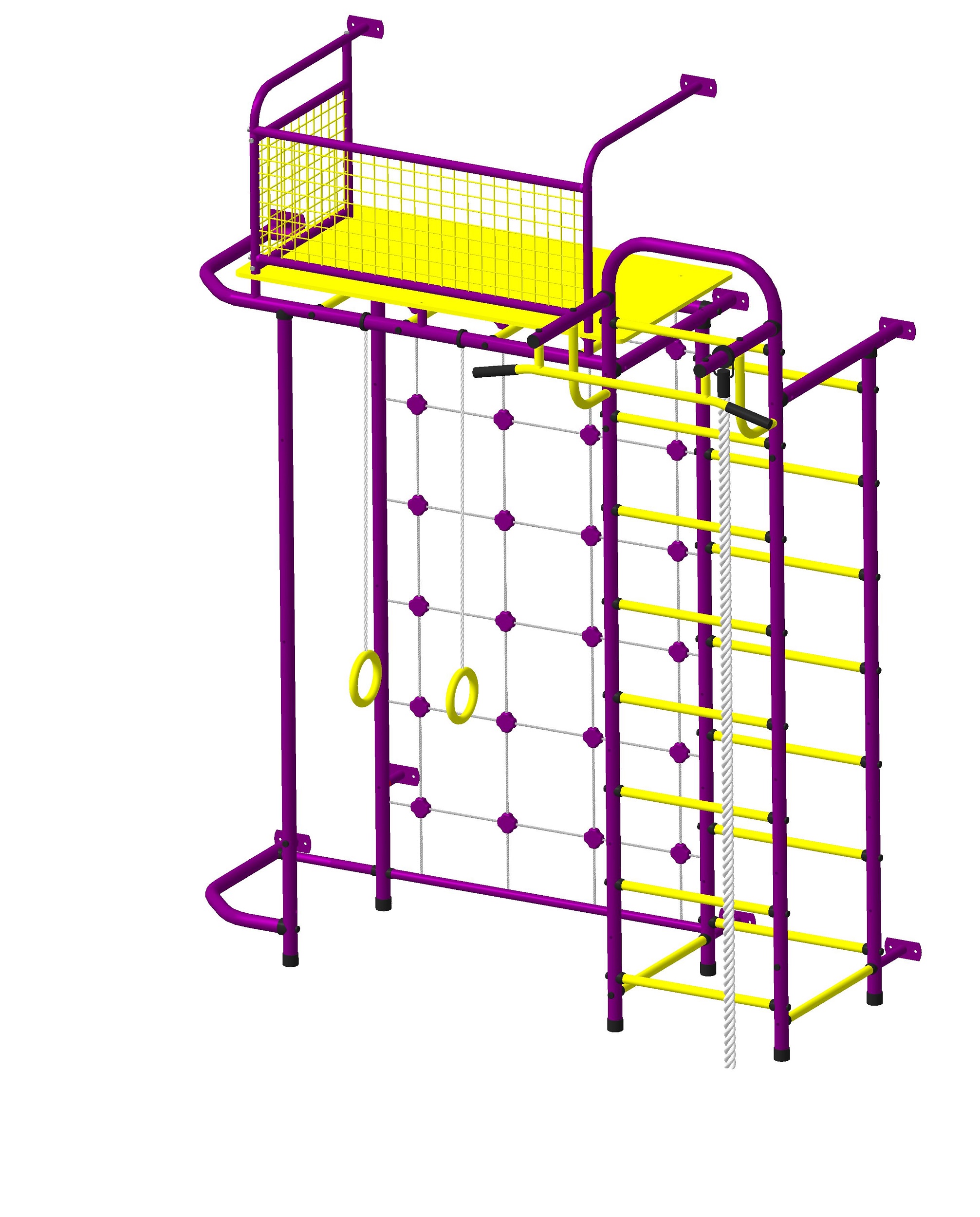 Спортивно-игровой комплекс Пионер 11ЛМ сине/жёлтый