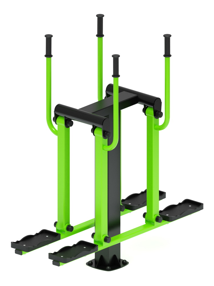 Тренажер уличный ДВОЙНЫЕ ЛЫЖИ (зеленый) СТ 009-12