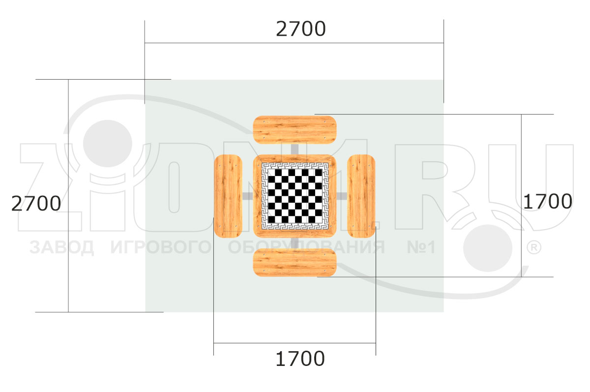 Стол шахматный ZION М2 СП231