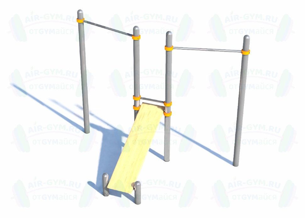 Скамья для пресса с двумя турниками (модерн.) СВС-47-М