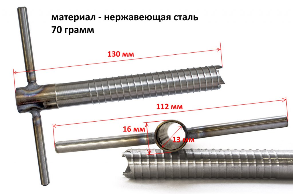 Ввертыш для палатки (неподвижная ручка,16х1,5х130 мм)