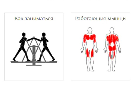 Тренажер уличный ДВОЙНЫЕ ЛЫЖИ Romana 207.21.05