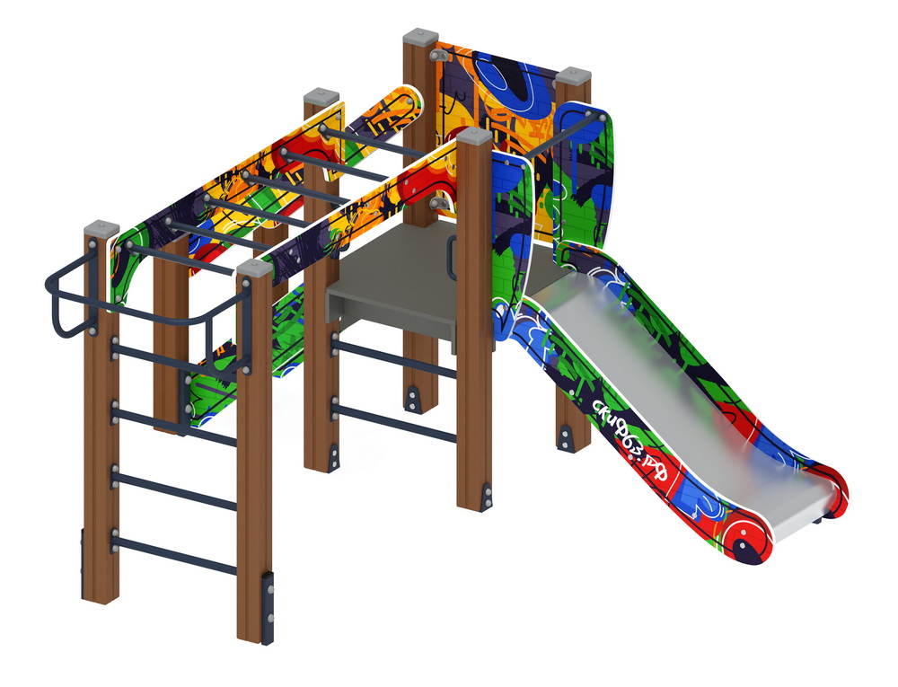 КАРАПУЗ (Граффити) детский игровой комплекс ДИК 1.001.02-03 (Н=750)