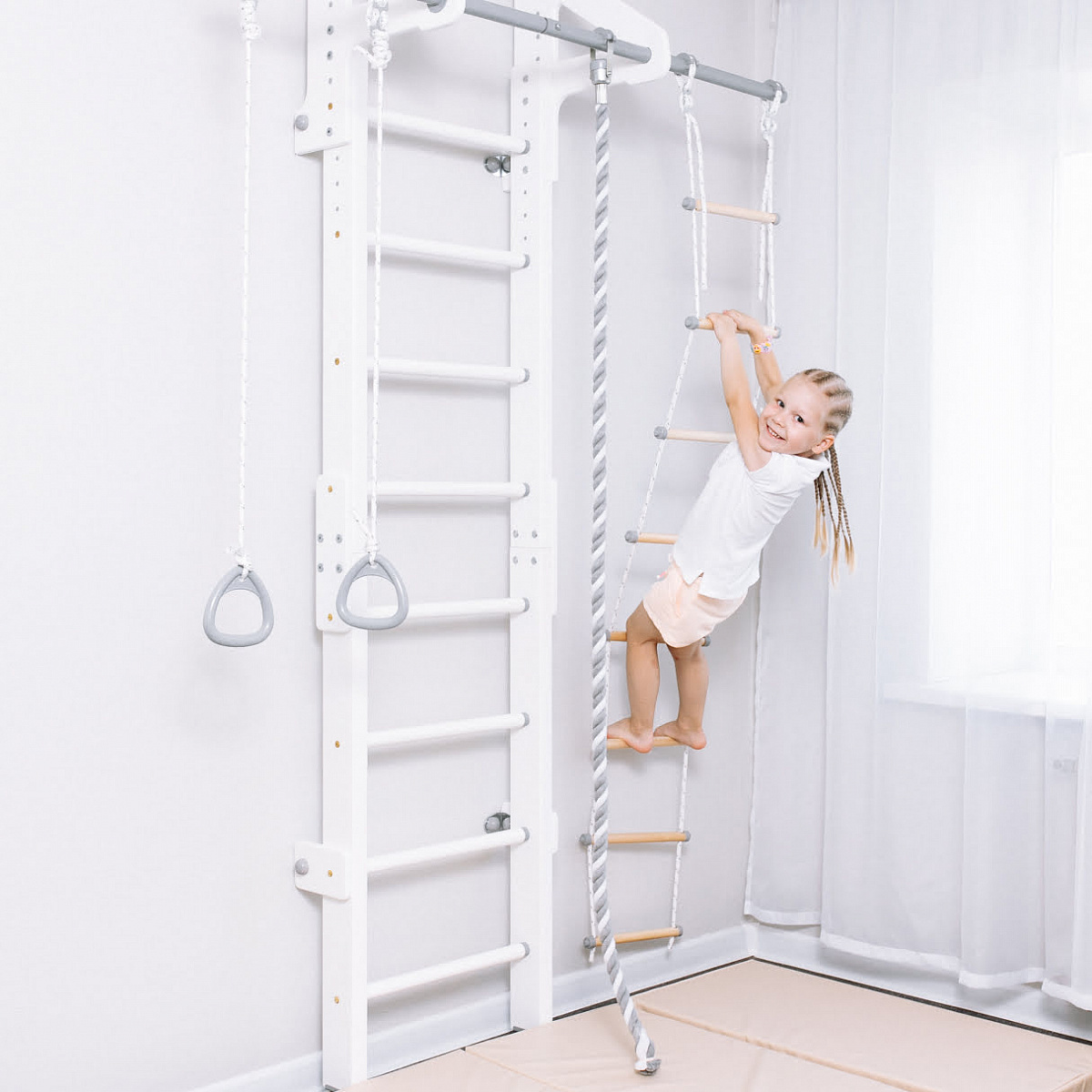 Шведская стенка деревянная ECO 2.1 Romana (02.21.8.14.500.08.01) белый