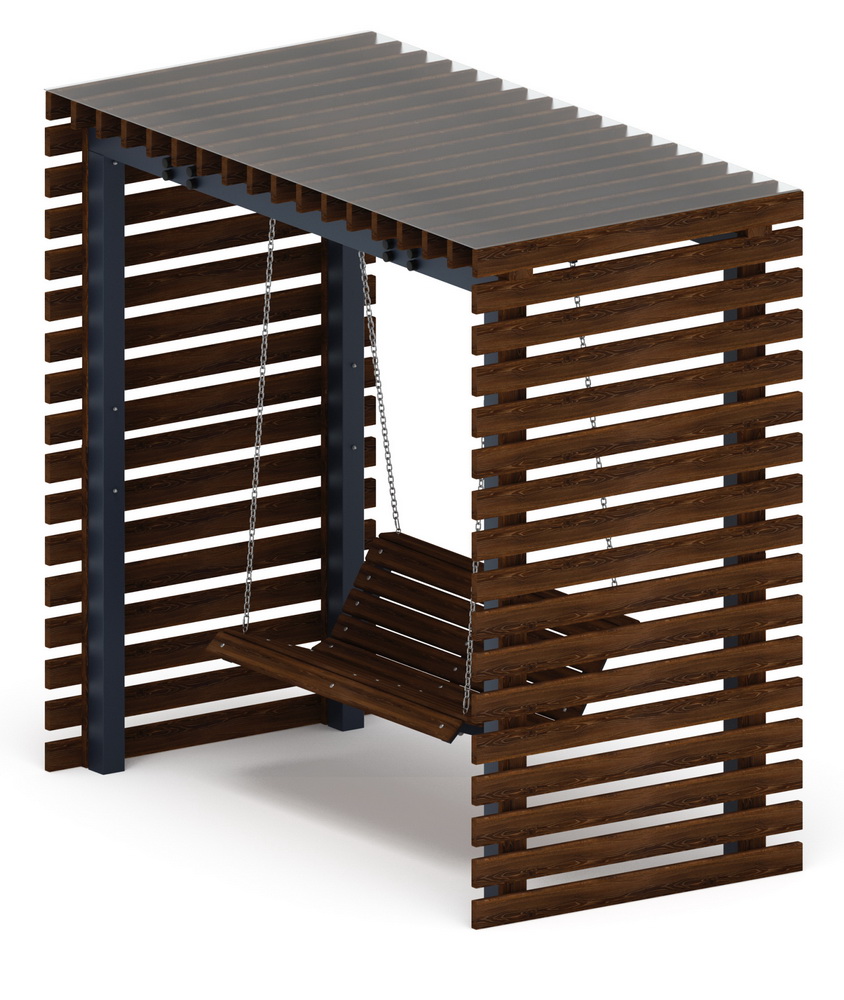 Пергола с качелями МФ 78.01.02 /с поликарбонатом/