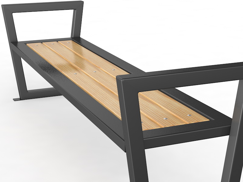 Уличная скамейка без спинки «Трапеция» (14.6.500)