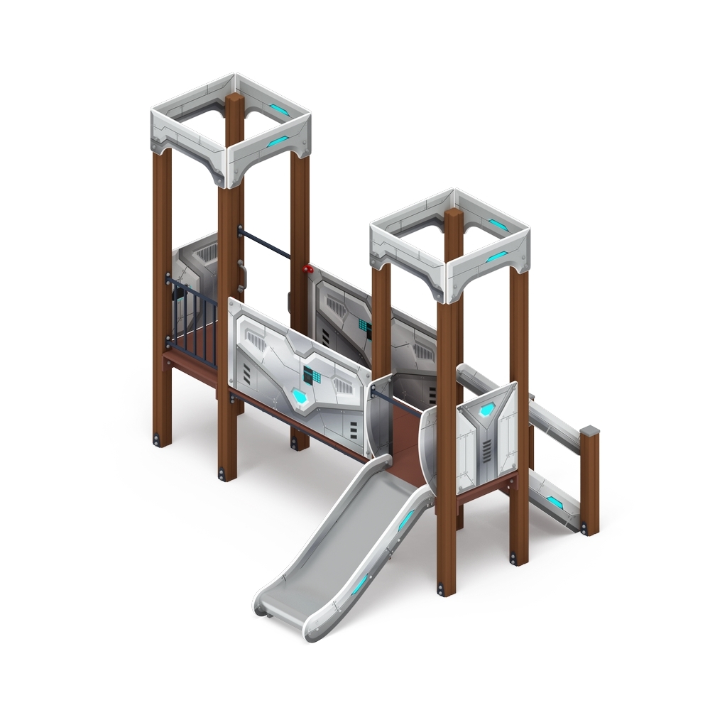 КОРОЛЕВСТВО (техно) детский игровой комплекс ДИК 1.15.02-02 (H=750)