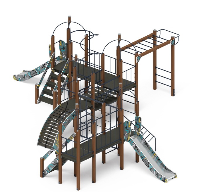 НАВИНА (Техно-голубой) детский игровой комплекс ДИК 2.09.08-01 (Н=1200)