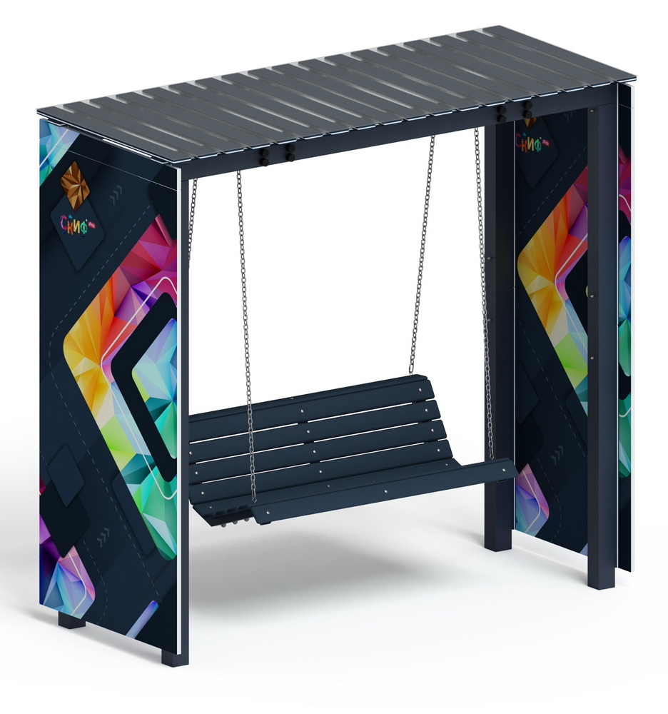 Пергола с качелями (СКИФ) МФ 78.06.01 /с поликарбонатом/