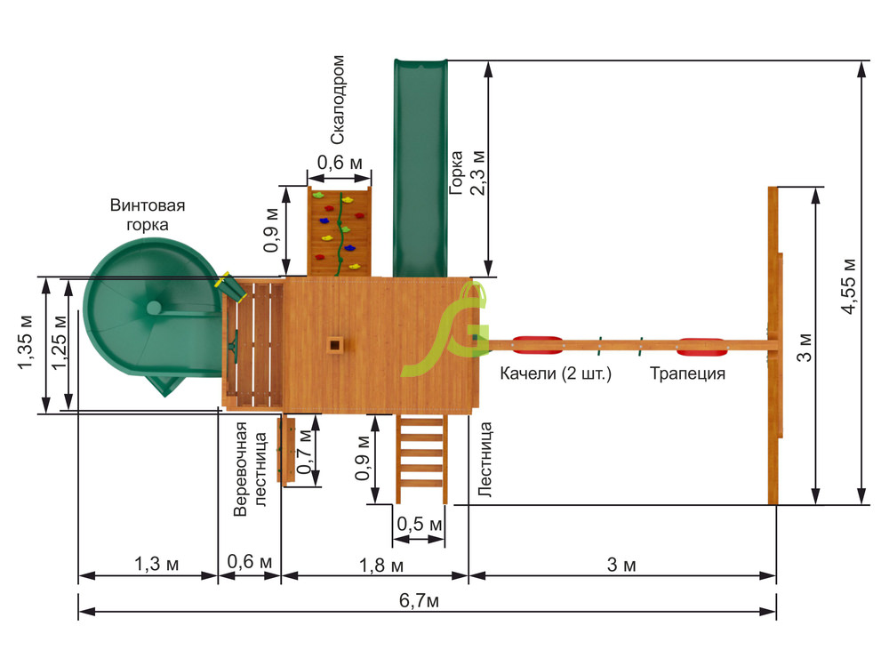 Детская площадка IgraGrad Шато Sun (дерево)