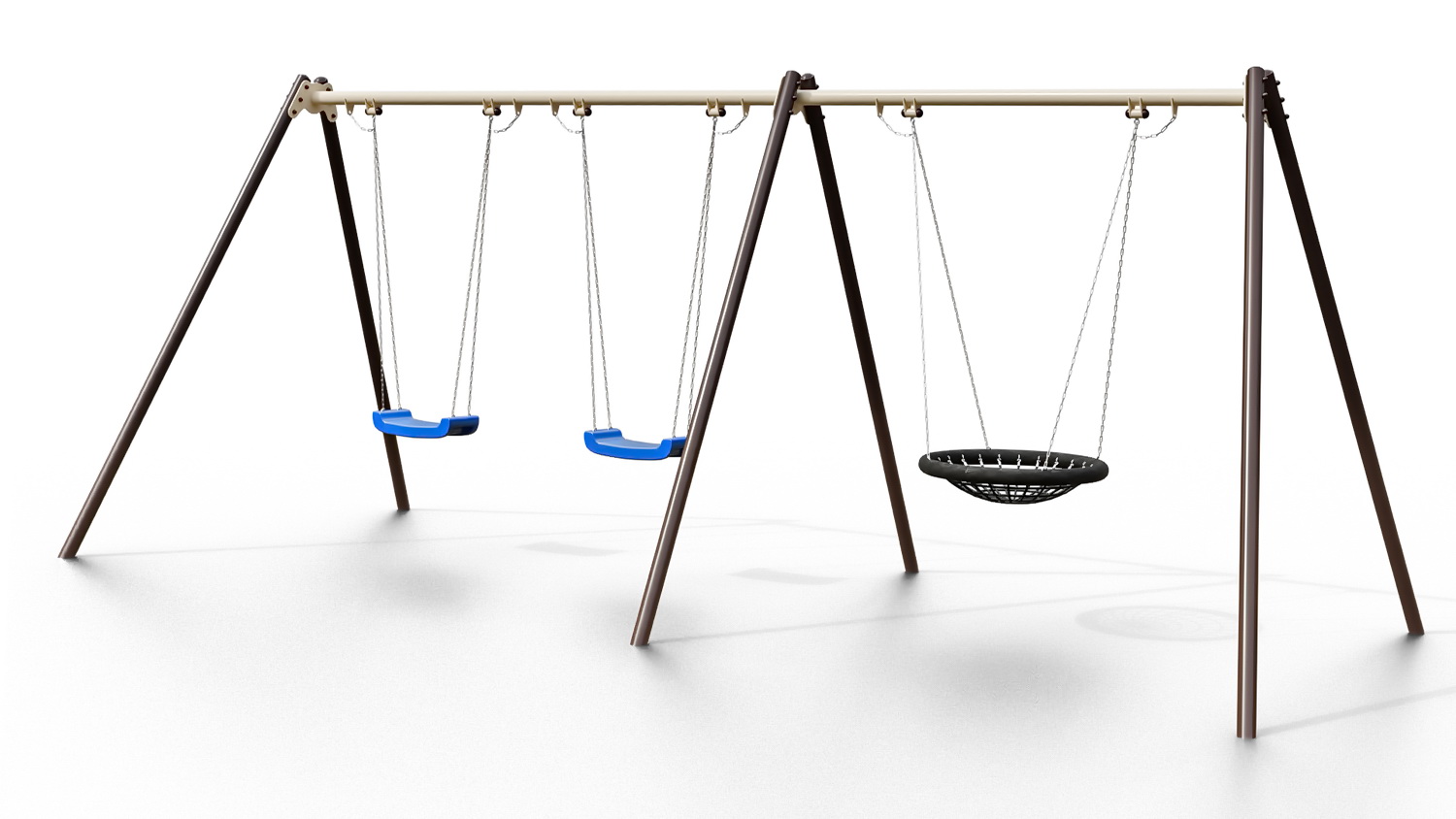 Качели 2 секции с гнездом и 2 лодочками YK89GLL