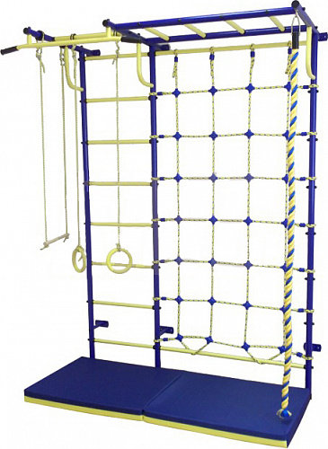 Детская шведская стенка Пионер С4СМ сине/жёлтый