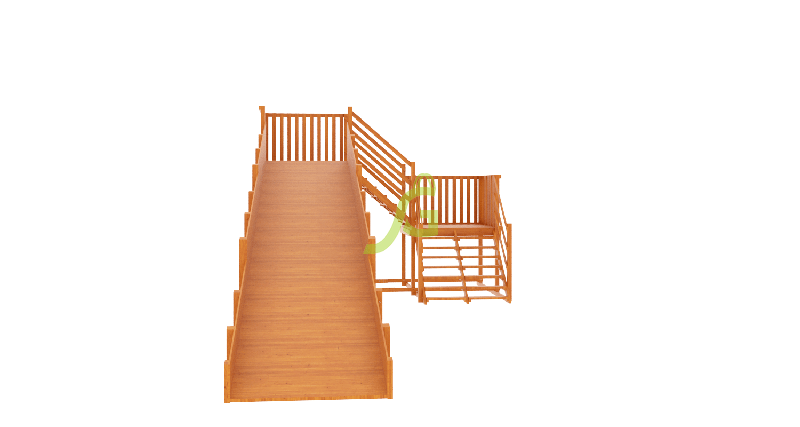 Зимняя деревянная горка Snow Fox, скат 10 м (мод. 2)