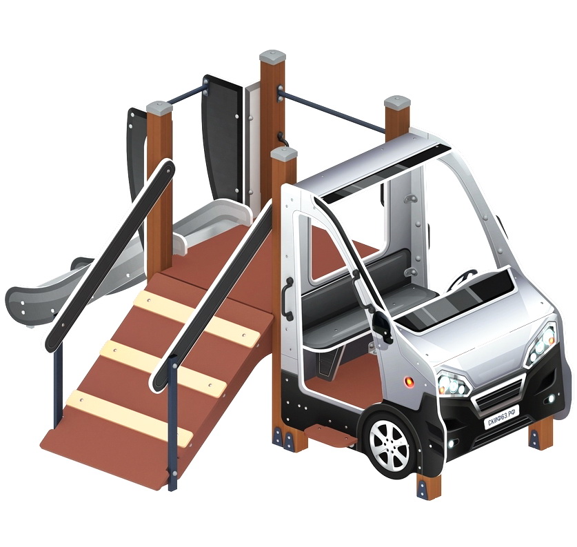 МАШИНКА С ГОРКОЙ тип 4 детский игровой комплекс ДИК 1.03.1.04-02 (H=750)
