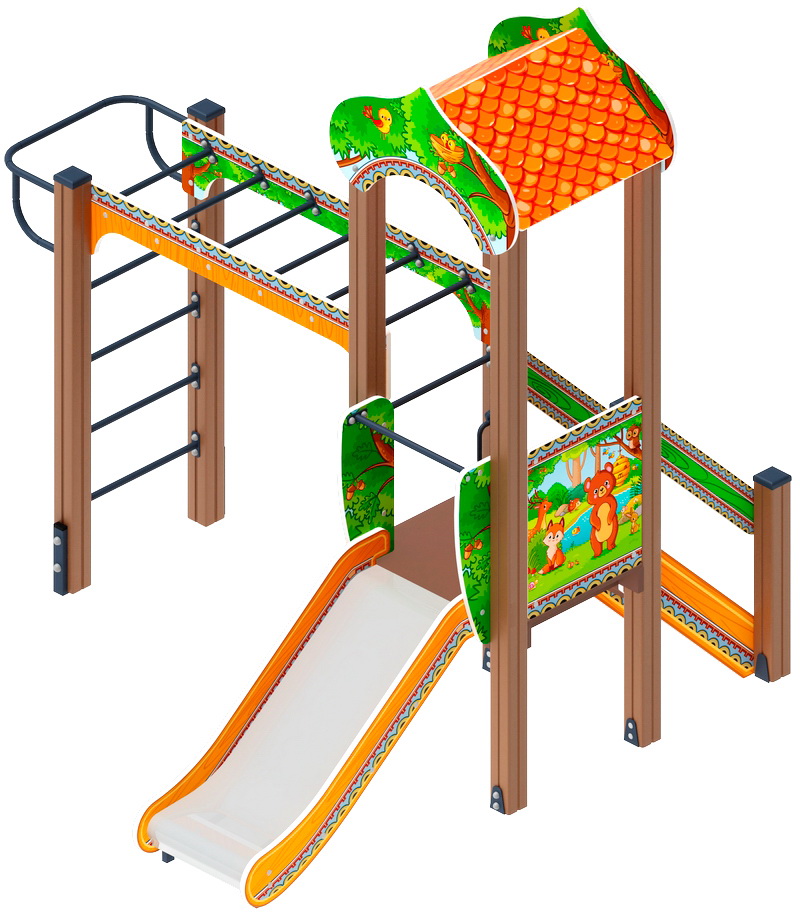 ПОЛЯНКА детский игровой комплекс ДИК 1.16.05-01 (H=750)
