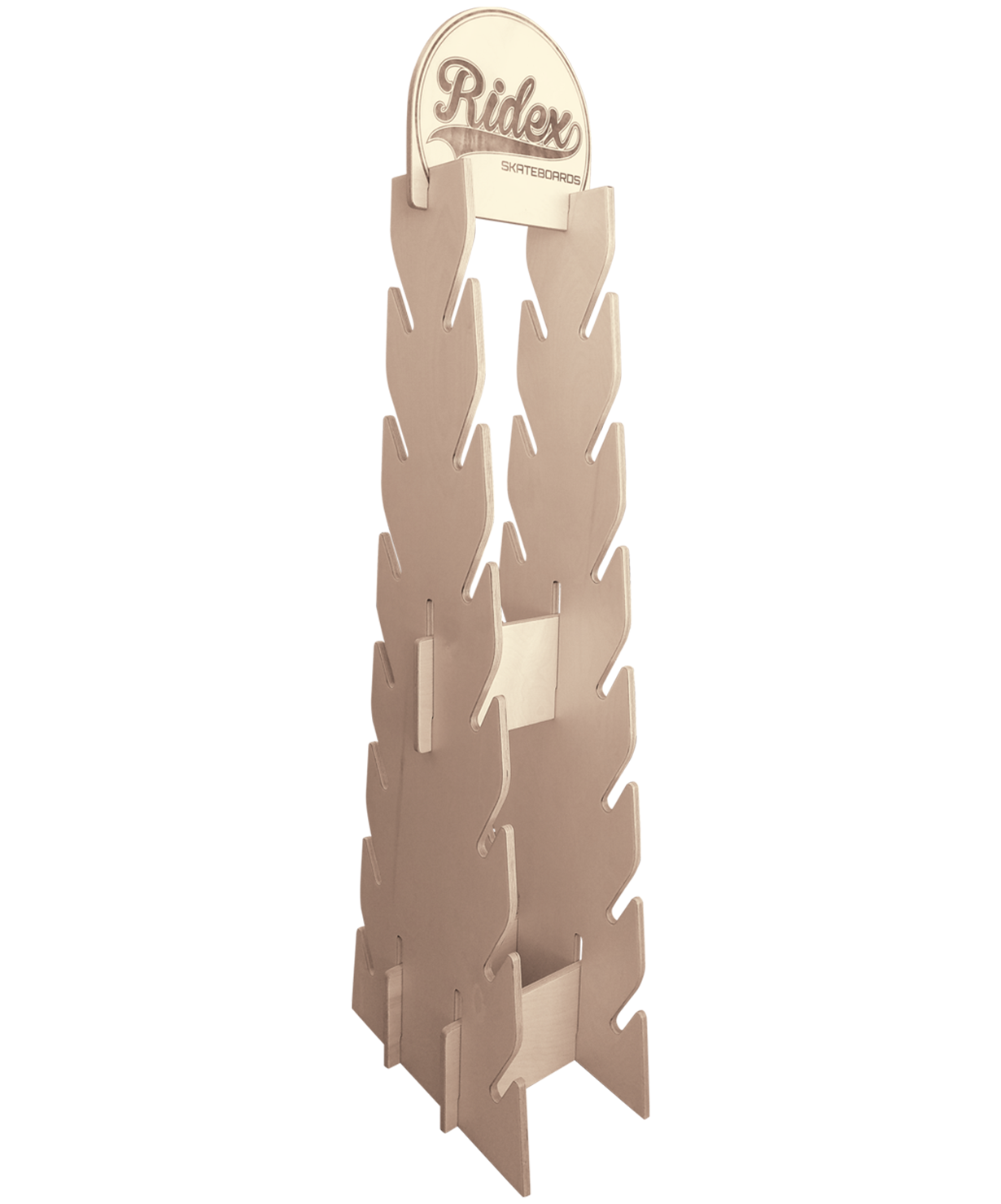 Стойка для скейтбордов "Пирамида", островная, 184 см