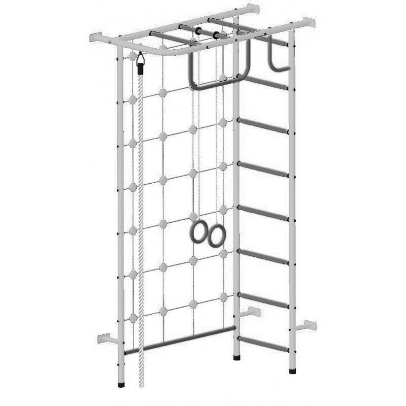 Детская шведская стенка Пионер 8 белый