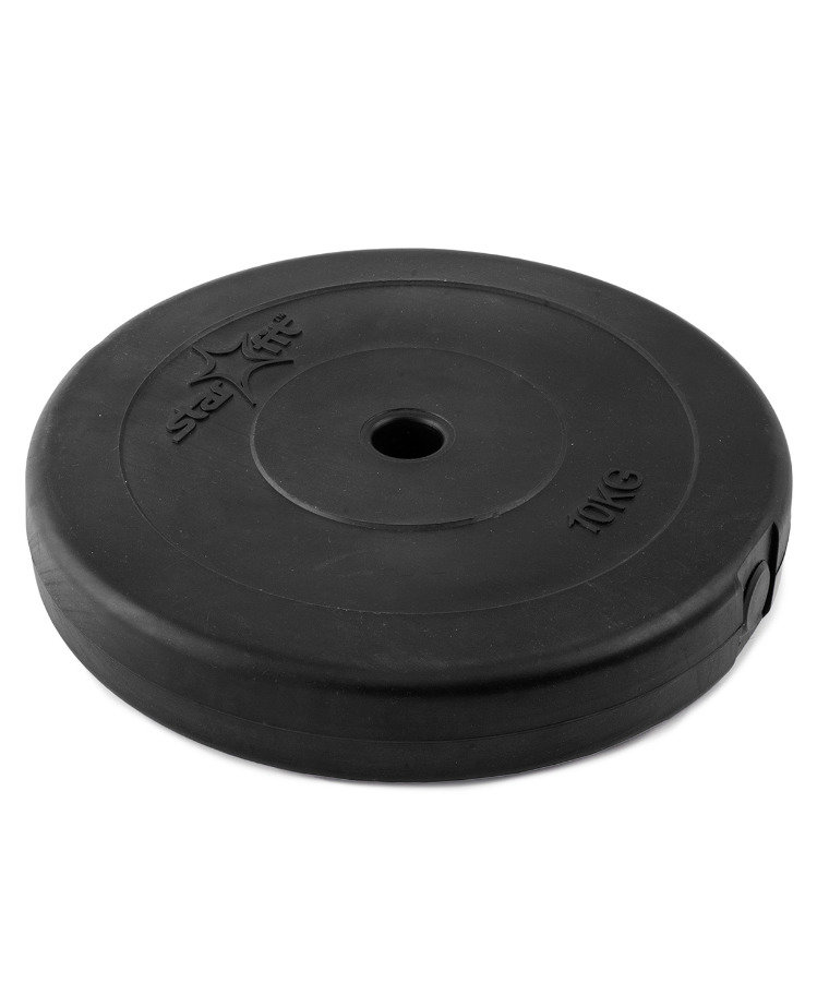 Диск пластиковый STARFIT BB-203 10 кг, d=26 мм, черный 1/2