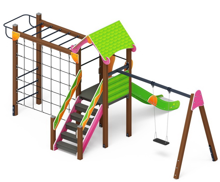 ЛУКОМОРЬЕ детский игровой комплекс ДИК 2.25.03-01.С (Н=1200)