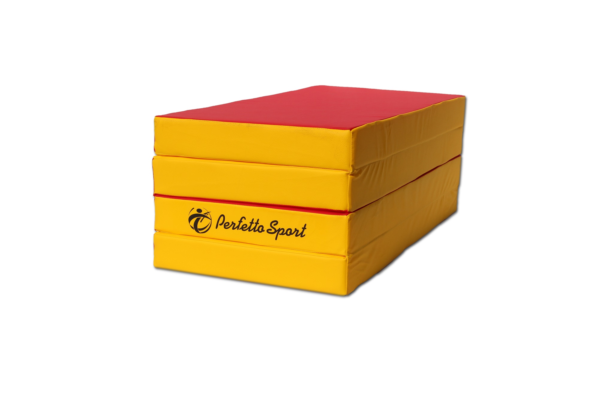 Мат № 5 (100 х 200 х 10) складной 3 сложения PERFETTO SPORT красно/жёлтый