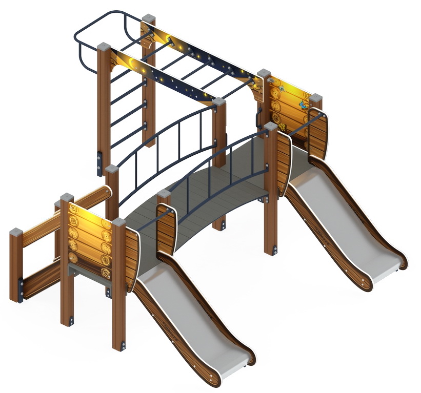 КАРАПУЗ (Эко) детский игровой комплекс ДИК 1.001.04-02 (H=750)