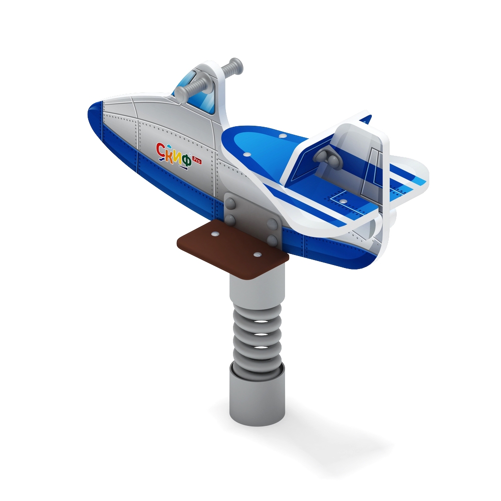 САМОЛЕТИК (синий) качалка на пружине ИО 22.03.02-02