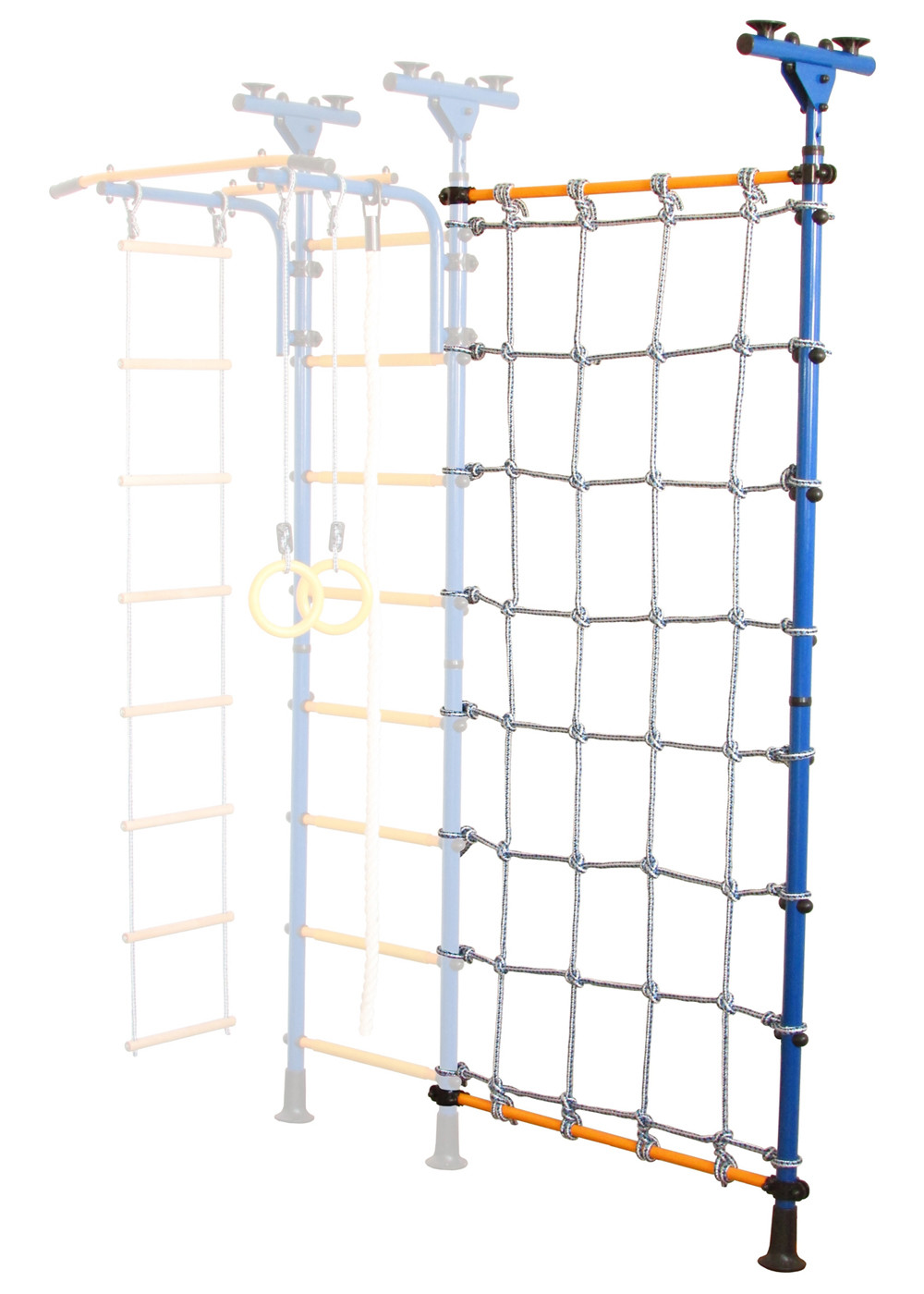 Стойка-сетка "Юный АТЛЕТ" распорная сине/жёлтый