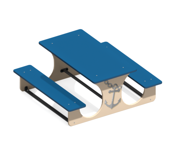 Стол со скамьями для детской площадки Якорь  МФ-49.1