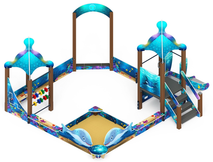 МОРСКОЙ С ГОРКОЙ (H=750) песочный дворик ИО 6.17.01-01