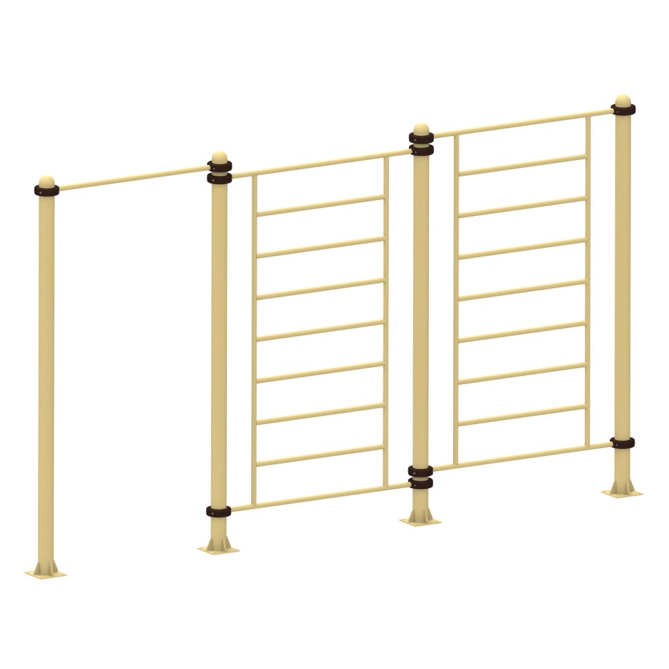 Трехсекционный прямой турник+шведская стенка Air-Gym YSK39