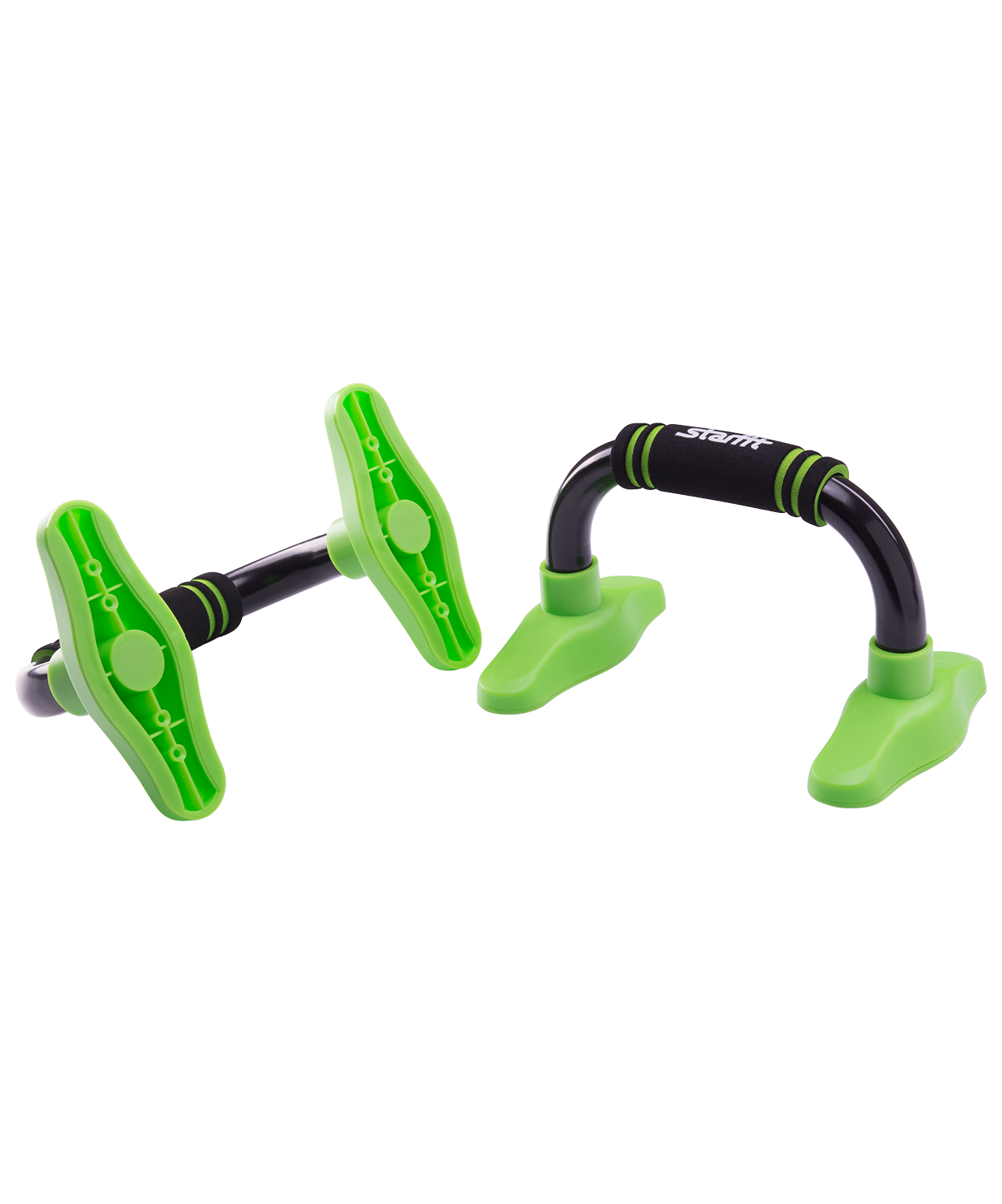 Упоры для отжиманий «Классические» BA-302, черные/зеленые
