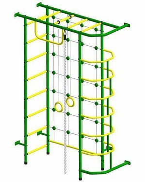 Детская шведская стенка Пионер 9М красно/жёлтый