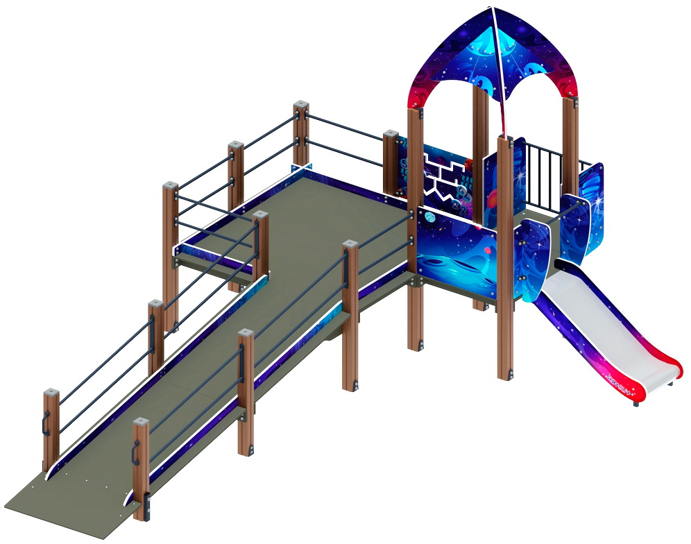 Детский спортивный комплекс ЗАБОТА КОСМОПОРТ (H=750) ДОВ 20.14.03-01
