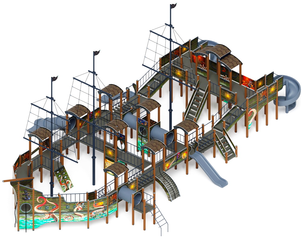 БАРКЕНТИНА детский игровой комплекс ДИК 2.03.3.06-11 (Н=1200 Н=1500 Н=2000)