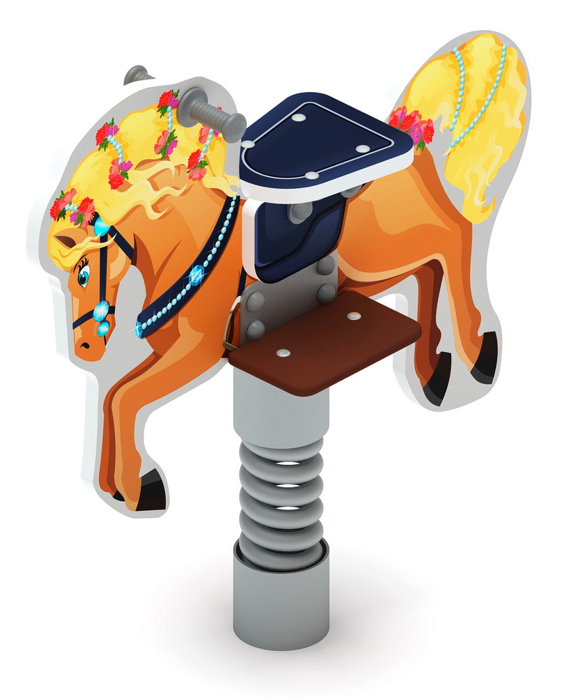 ЛОШАДКА 4 качалка на пружине ИО 22.01.13-02