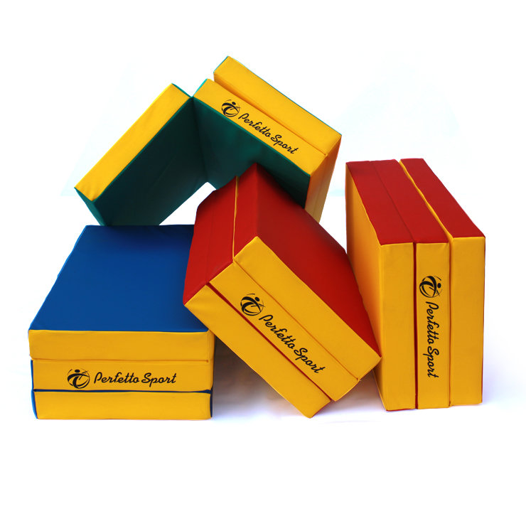 Мат № 4 (100 х 150 х 10) складной PERFETTO SPORT зелёно/жёлтый