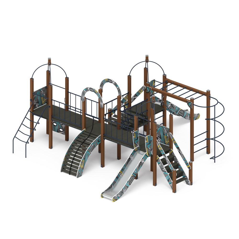 НАВИНА (Техно-голубой) детский игровой комплекс ДИК 2.09.07-01 (Н=1200)